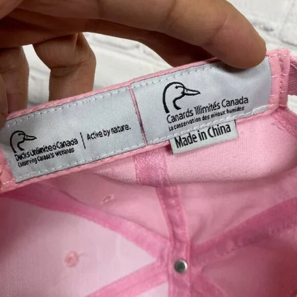 Ducks Unlimited Hat Cap Strap Back Women Pink Embroidered Logo - Picture 8 of 9